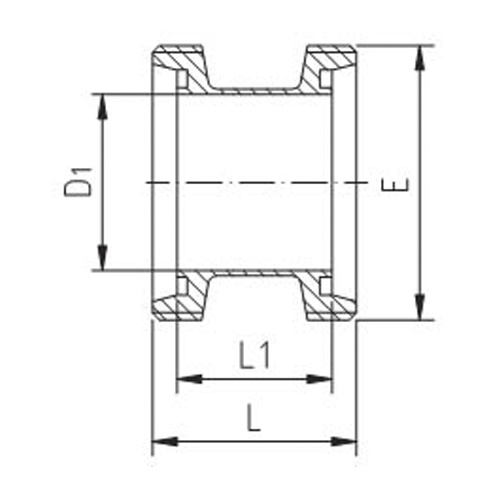 Соединительная часть GG 10x10x42 мм AISI 316L